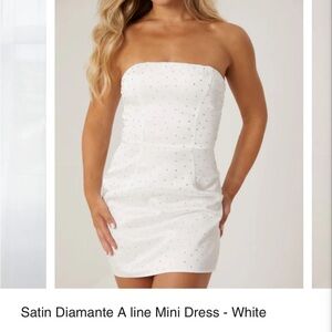 Satin sparkle mini dress - WORN ONCE size 6